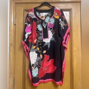 Trina Turk Silk Printed Caftan Dress